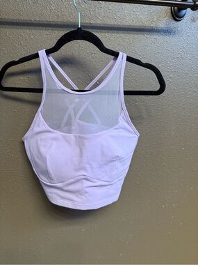 POPFLEX digital lavender  Celeste mesh crop sports bra